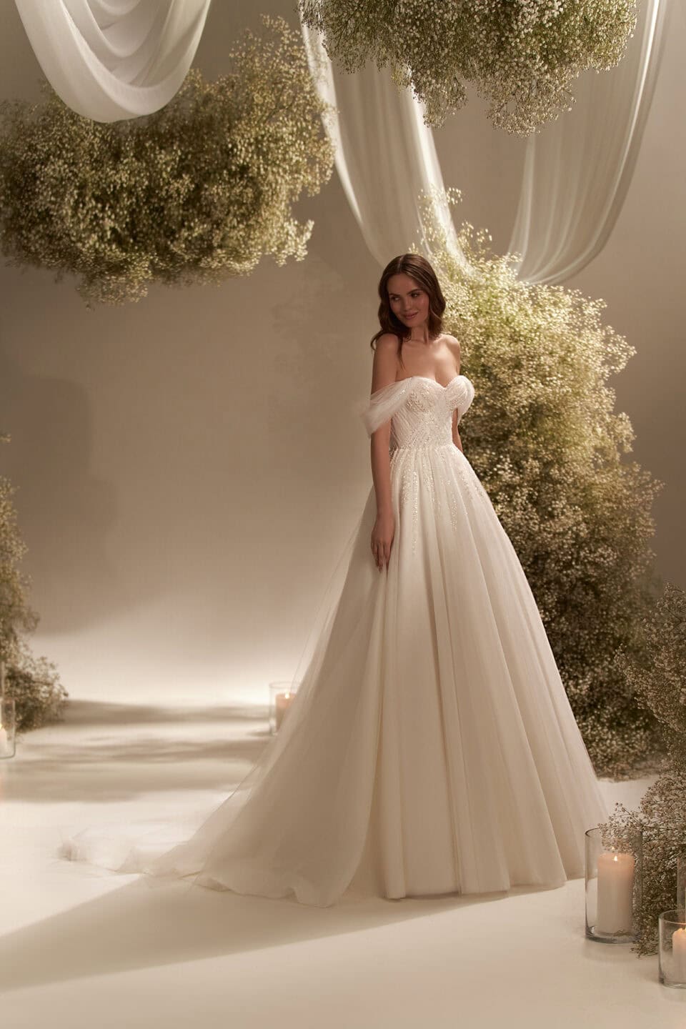 Rochie de mireasa printesa clasica sclipitoare din tulle - Rosalie