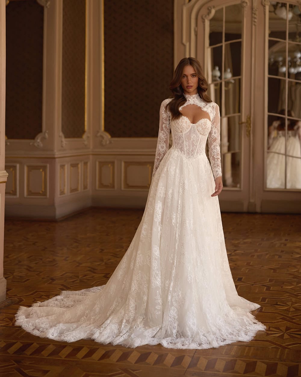 rochie de mireasa a line evazata