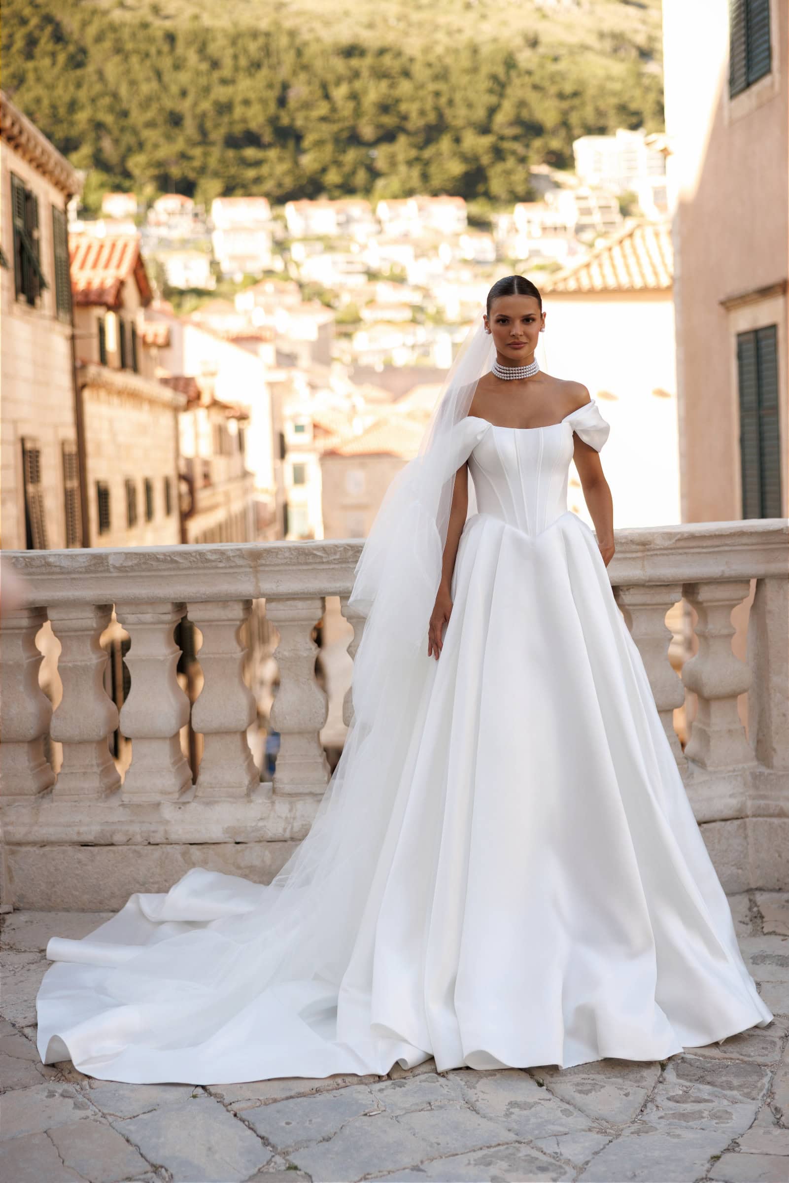 rochie de mireasă printesa cu corset structurat – eliza